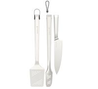 Kit premium 3 accessoires Barbecook avec spatule, pince et couteau