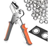 Kit professionnel Bibykivn de perforation d'œillets - 300 œillets de Ø 10 mm - Perforateur magnétique d'œillets en acier au carbone - Pour bâches et tissus Perforateurs