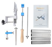 Kit professionnel d'affûtage de couteaux, comprenant 4 pierres à aiguiser en diamant