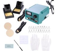 kit professionnel de combustion du bois 50W Brûleur Outil de pyrogravure avec 20 pointes de fil, double broche