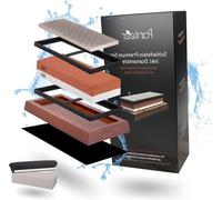 Kit professionnel de meules diamantées pour grains 400-1000 et 3000-8000 - Kit de 7 meules pour un usage à sec ou à l'eau - comprenant un guide d'angle et une meule de nivellement