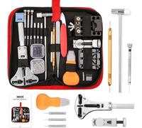 Kit professionnel de réparation de montres 151 pièces - Outil d'ouverture de boîtier, outil de perçage de bracelet, outil de perçage de ressort