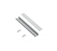 Kit profil Deoline pour bande LED 2 m à encastrer + diffuseur + embouts SYNERCIA