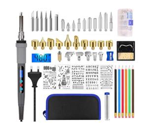 Kit pyrograveur à bois, kit de fer à souder, 60 W, température réglable 180-480 ℃, fer à souder électrique professionnel pour bois, liège gravé