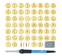Kit pyrogravure bois lettres stylo à température réglable et ni chiffres | Kit d'impression sur bois pour pyrographie, gaufrage à chaud, gravure, bricolage, soudure