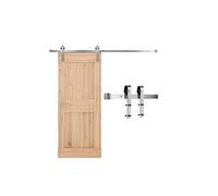 VEVOR Kit Quincaillerie de Porte Grange Coulissante Simple, 183 cm, Rail Durable et Rouleau J, Finition Nickel Brossé, 150 kg, pour Portes 914,4 mm Largeur 34,92-44,45 mm Épaisseur, Porte Non Incluse