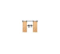 Ferrure de porte coulissante VEVOR 244cm en forme de J Système de porte coulissante avec rails en 2 parties Capacité de charge 150kg Rail de roulement Idéal pour les portes coulissantes avec une épais