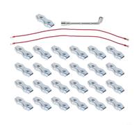 Kit Raccord Corde Polyéthylène 25pcs + Câbles pour cuivre Kit | 25 connecteurs galvanisés, haute conductivité, liaison , perte de courant, kit complet
