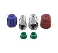 Kit Raccord Rapide AC pour Voiture pour r12 à R134a Complet Kit | Conversion pour r12/R22 pour vers R134a, haute et basse pression, métal pour robuste, étanche, installation rapide