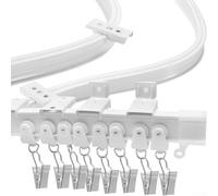 Kit Rail Acier avec Poulies et Crochets Kit Rail Acier avec Poulies | Matériau plastique , rail courbable, adapté aux angles, léger et durable