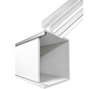Kit Rail Porte Coulissante Aluminium for Placard et Meuble | . à Rail Unique avec Roulettes Silencieuses for Armoire et Dressing(130cm/51.2in)