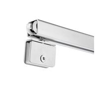 Kit Rail pour Porte Coulissante en Verre de 5-8 mm avec Roulettes, Kit de Quincaillerie Systeme Porte Coulissante pour Bibliothèque Vitrine et Armoires - Installation au Plafond(2.0m/6.6ft)