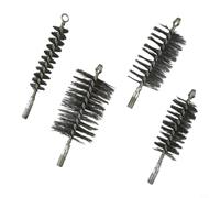 Kit Ramonage 4 Acier pour Poêle à Granulés - Hérisson Flexible Nettoyage Conduit pour fumée - Brosses 30-80mm pour cheminée pour bois