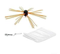 Kit Ramonage pour cheminée Flexible avec Hérisson Nylon pour Conduits et pour aluminium - Nettoyage Poêle à Granulés Chaudière Insert 7M(Four-piece set)