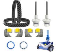 Kit rechange robot piscine Zodiac : 2 chenilles 4 brosses 2 arbres 2 roulements compatible R0525100/R0526100/R0527000