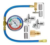 Kit Recharge Climatisation | Kit De Recharge AC | Ensemble Tuyau Avec Valve Perçage Et Embout Pour Gaz Réfrigérant Maintenance Entretien Saisonnier Atelier Domicile Utilisation