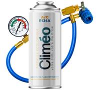 Kit Recharge Climatisation Voiture R134a/R12 - CLIMEO 2in1 - 235g - Gaz Réfrigérant - avec Flexible de recharge