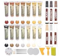 Kit Reparation Parquet 20 Couleurs, Pate à Bois, Pate a Bois Rebouchage | 14 Pate a Bois et 6 Couleurs Stylo Retouche Bois, Mastic Bois pour Trous, Rayures, Fissures en Stratifié