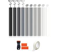 Kit Reparation Parquet Stratifié 10 Couleurs Pate a Bois Rebouchage avec Spatule Noire et 10 Lames Mastic Bois pour Meubles Armoires Portes Sols Rebouche Bois Rayures Trous Reparation Carrelage