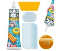 Kit Reparation Piscine Étanche avec Rustine Piscine Transparente, Colle PVC pour Reparation Liner Piscine, Matelas Gonflable, Spa Gonflable, Bouée, Bateau Pneumatique et Piscine Hors Sol