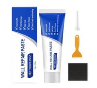 Kit Réparation Placo | Pâte 100g, Raclette & Papier Verre | Bouche-Trous & Scellant Fissures Murales | DIY Réparation Maison Pour Plâtre, Gypse