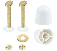 Kit Réparation pour bride Toilette Acier Cuivré Anti-Fuite Kit(White) | Acier plaqué pour cuivre, résistance , boulons en T robustes, , durable