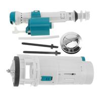 Kit Réparation Réservoir Wc avec Valves Entrée Sortie et Bouton double | ABS Blanc, Installation Simple, Prévention des Fuites, Large Compatibilité, pour Salle de Bains et Rénovations
