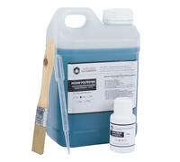 Kit Résine Polyester Marine 2Kg - Avec Catalyseur, Pipette et Pinceau - Stratification, Réparation Bateau et Composite