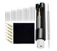 Kit Retrait Maillons De Montre Portable Avec Chiffon De Nettoyage | Kit Outils Retrait Maillons Montre Pour Les Déplacements, Atelier Réparation Itinérant, Entretien Et Modification