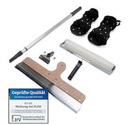 Kit revêtement époxy - rouleau débulleur 40cm, manche télescopique, raclette, semelles à clous - 4 pcs