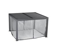 Kit rideau moustiquaire Habrita Foresta 10,80m2 en polyester pour pergola PER 3630 BI