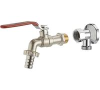 Kit Robinet Extérieur Laiton Nickelé + Applique Murale Ecrou Tournant Chromé NOYON & THIEBAULT