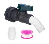 Kit Robinet PVC 3/4po pour Réservoir d'Eau de Pluie | Conversion rapide seau, matériau PVC pour robuste, pour idéal récupération eau pluie, installation outil