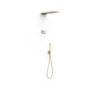 Kit robinet thermostatique électronique encastré à 2 voies Shower Technology Or Mat 24K - TRES 09286551OM