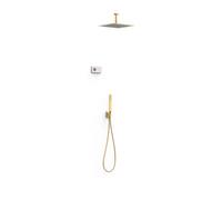 Kit robinet thermostatique électronique encastré à 2 voies Shower Technology Or Mat 24K - TRES 09286564OM