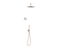 Kit robinet thermostatique électronique encastré à 2 voies Shower Technology Or Rose Mat 24K - TRES 09286564OPM