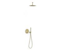 Kit robinet thermostatique encastré 2 voies pour douche Therm-box Cava doré - TRES 28135003CA