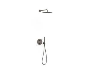 Kit robinet thermostatique encastré 2 voies pour douche Therm-box Graphite - TRES 26235004GR