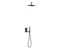 Kit robinet thermostatique encastré 2 voies pour douche Therm-box Noir Métallisé - TRES 21135003KM