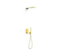 Kit robinet thermostatique encastré 2 voies pour douche Therm-box Or 24K - TRES 20235055OR