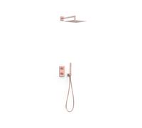 Kit robinet thermostatique encastré 2 voies pour douche Therm-box Or Rose Mat 24K - TRES 21135004OPM