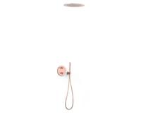 Kit robinet thermostatique encastré 2 voies pour douche Therm-box Or Rose Mat 24K - TRES 28135005OPM