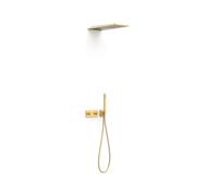 Kit robinet thermostatique encastré à 2 voies B-system pour douche Or Mat 24K - TRES 30725205OM