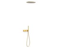 Kit robinet thermostatique encastré à 2 voies B-system pour douche Or Mat 24K - TRES 30735206OM