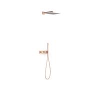 Kit robinet thermostatique encastré à 2 voies B-system pour douche Or Rose Mat 24K - TRES 30725204OPM