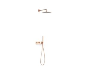 Kit robinet thermostatique encastré à 2 voies B-system pour douche Or Rose Mat 24K - TRES 30735204OPM