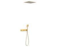 Kit robinet thermostatique encastré à 3 voies B-system pour douche Or Mat 24K - TRES 30725306OM