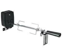 Kit rôtissoire électrique - Moteur à broche tournante - Rotation à 360° - Acier inoxydable - Capacité de charge 7 kg - 2-3 tr/min - 2 piles 1,5 V - Pour barbecues ≤78 cm - Noir/argent