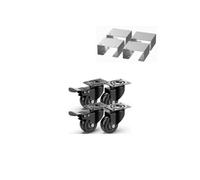Kit Roues Pour Meuble De Cuisine D'extérieur Le Marquier Noir