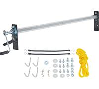 Kit rouleau de bâche VEVOR avec manivelle, largeur 162,6 cm à 264,2 cm, alliage d'aluminium, rouleau de bâche manuel à hauteur de cabine pour tombereaux avec poignée éponge de 17,8 cm, parfait pour le